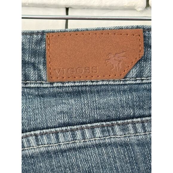 Vigoss Women's Sz 5 Skinny Jeans Clear Rhinestone Bling Distressed Med Wash Y2K - Picture 4 of 7